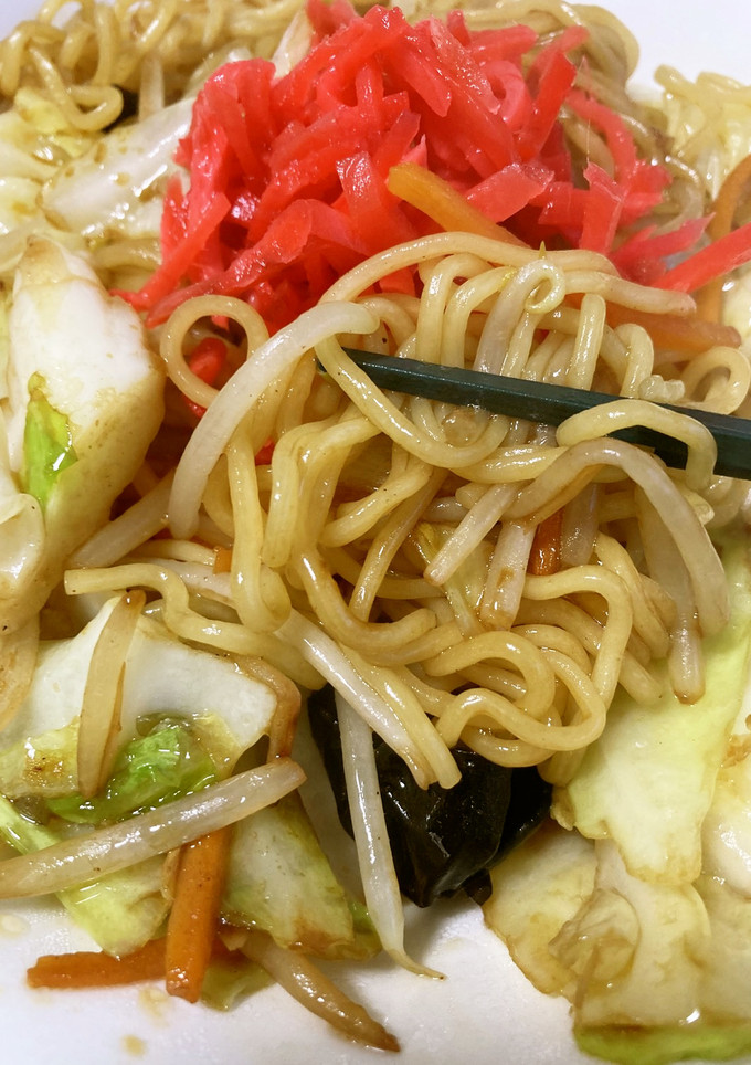 簡単　焼きそば（紅生姜たっぷり）-レシピのメイン写真