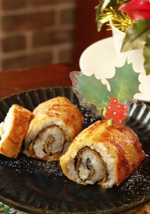 クリスマスに☆ブッシュドノエル稲荷-レシピのメイン写真
