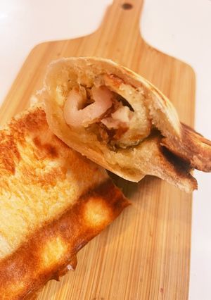 今朝の4w1hサンド「ちくわの磯辺揚げ」-レシピのメイン写真