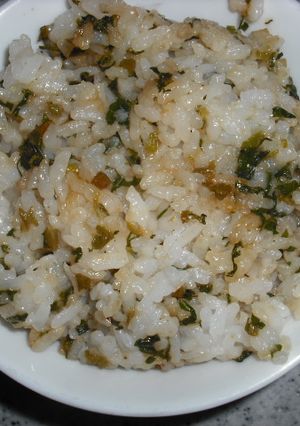 炒めかぶの葉のまぜご飯-レシピのメイン写真