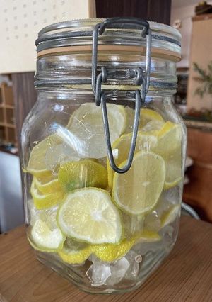 てんさい糖氷砂糖でレモンシロップ 仕込み-レシピのメイン写真