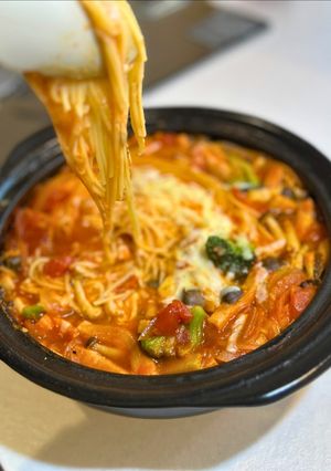 【土鍋】土鍋deトマトスープパスタ-レシピのメイン写真