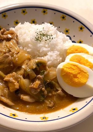 白菜と豚コマで作る・無水ハヤシ-レシピのメイン写真