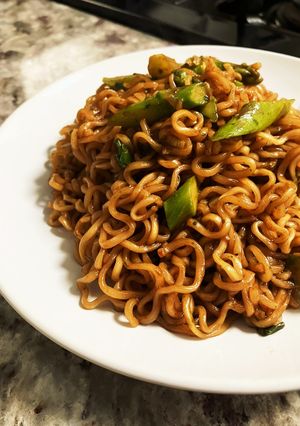 USA在住#アスパラ焼きそば-レシピのメイン写真
