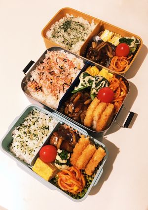 高1娘、大学1年息子、夫　弁当-レシピのメイン写真