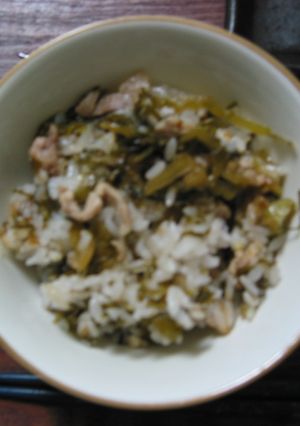 高菜の古漬けと豚肉の混ぜご飯-レシピのメイン写真