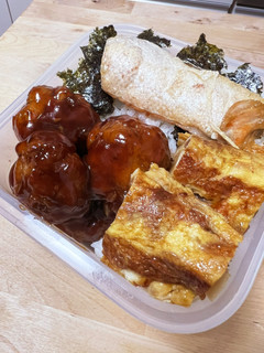 肉団子の甘酢餡かけ☆塩じゃけハラス弁当!-レシピのメイン写真