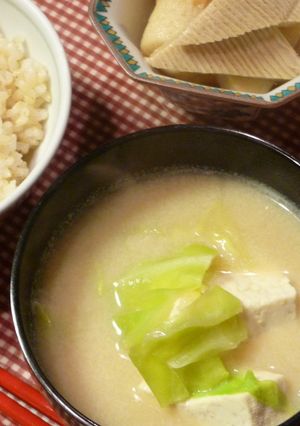 キャベツが甘～い豆乳味噌汁-レシピのメイン写真