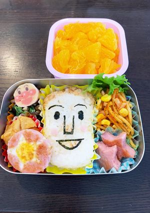 食パンマンキャラ弁☆幼稚園保温庫用☆２歳-レシピのメイン写真