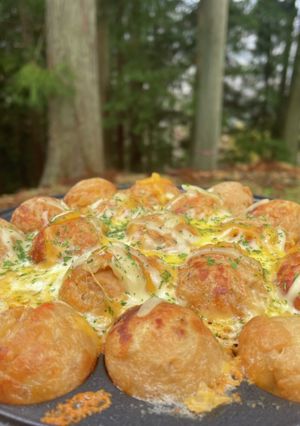 ポタ電で！キャンプでイタリアンタコ焼き-レシピのメイン写真
