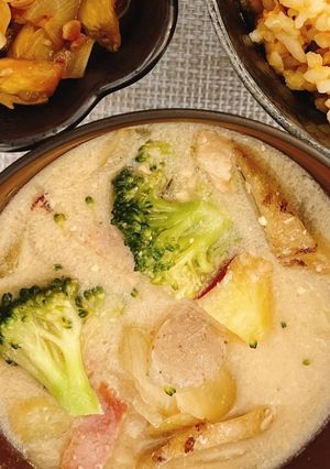 豆乳 豚汁 お味噌汁 煮物 豆乳鍋-レシピのメイン写真