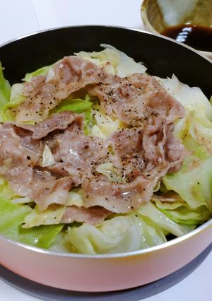 キャベツと豚肉の酒蒸し-レシピのメイン写真