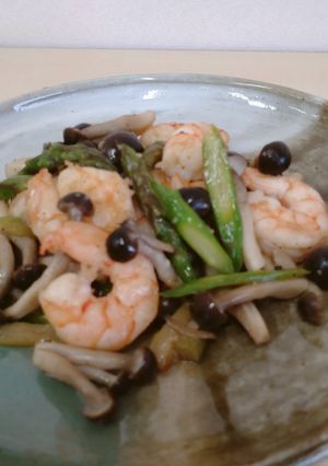 アスパラとエビの炒め物-レシピのメイン写真
