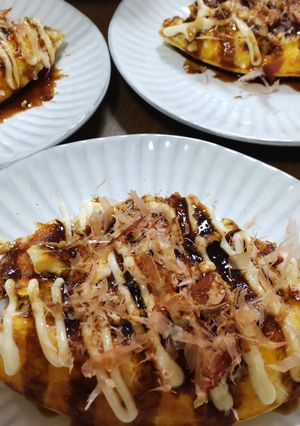 朝たん☆鶏むね肉の卵焼き・お好み焼き風-レシピのメイン写真