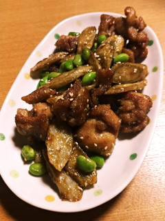給食のチキンチキンごぼう-レシピのメイン写真