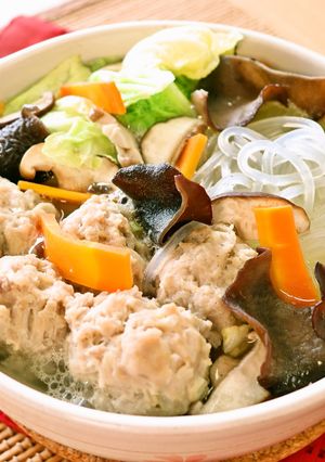 生マロニーの中華風肉団子鍋-レシピのメイン写真
