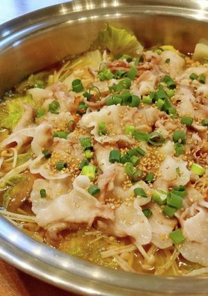 豚バラと白菜の無水ごま油鍋 QC-レシピのメイン写真
