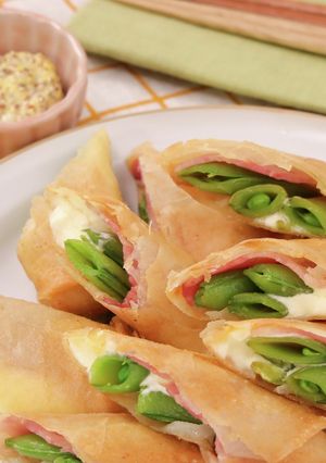 スナップえんどうのベーコンチーズ春巻き-レシピのメイン写真