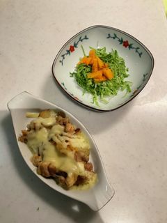 ポテトチーズ焼き、サラダ-レシピのメイン写真
