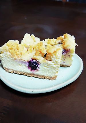 濃厚クランブルブルーベリーチーズケーキ-レシピのメイン写真