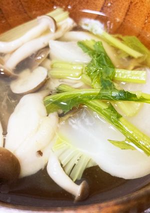 かぶとしめじの生姜和風スープ-レシピのメイン写真