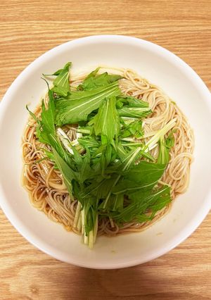 水菜のぶっかけ素麺-レシピのメイン写真