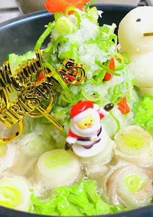 Xmas☆白ネギにょきにょき・みぞれ鍋-レシピのメイン写真