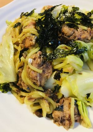 鯖の油煮缶活用●和風あまから焼きそば-レシピのメイン写真