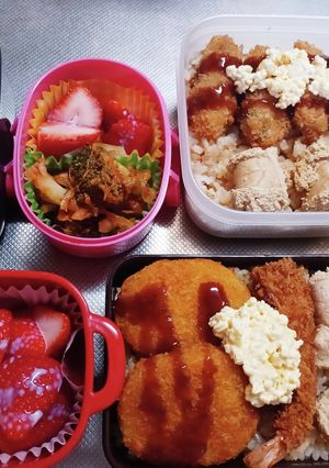 高校生息子、旦那、娘弁当(11/29)-レシピのメイン写真
