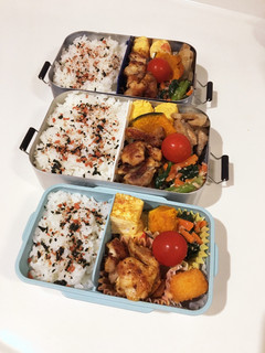 高1娘、社会人息子、大学1息子 弁当-レシピのメイン写真