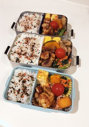 高1娘、社会人息子、大学1息子　弁当-レシピのメイン写真