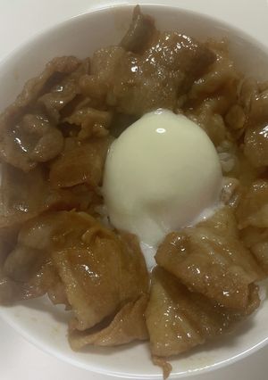 豚丼の温玉添え-レシピのメイン写真
