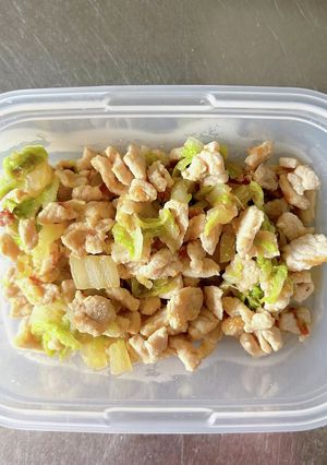 オ7.白菜と豚肉のおかか炒め-レシピのメイン写真