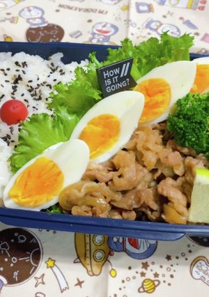 時短お弁当盛り付け記録 焼肉弁当-レシピのメイン写真