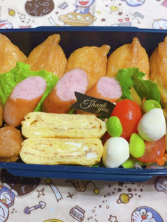 時短お弁当盛り付け記録 おいなりさん-レシピのメイン写真