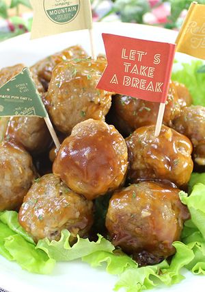 お弁当にも◎きのこの肉団子甘酢あんかけ-レシピのメイン写真