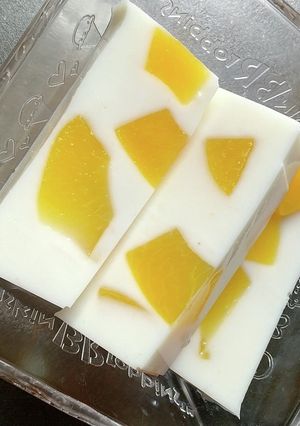 ★低カロリー★黄桃のミルク寒天-レシピのメイン写真