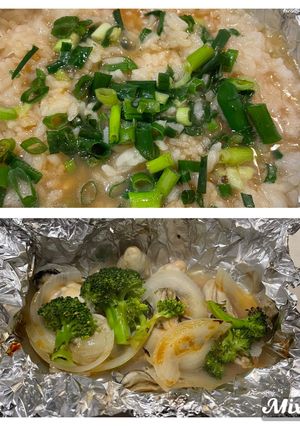 カキのホイル焼き（しめ雑炊付き）-レシピのメイン写真