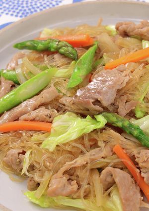 豚肉と春野菜の具だくさんチャプチェ-レシピのメイン写真