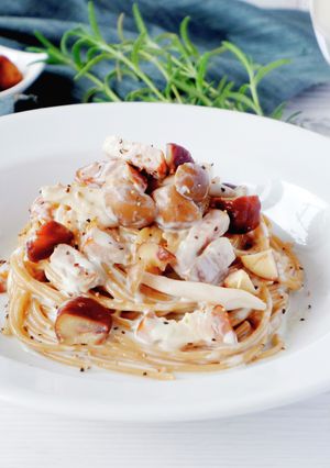 ゴルゴンゾーラと栗のクリームパスタ♡-レシピのメイン写真