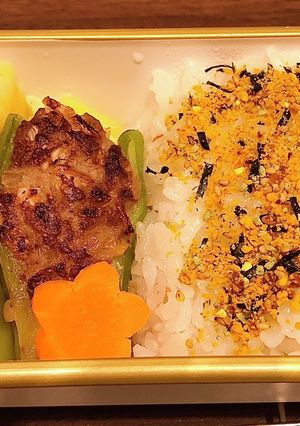 ある日のお弁当　ピーマン肉詰め-レシピのメイン写真