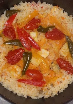 簡単!人参で作るパエリア風炊き込みご飯-レシピのメイン写真