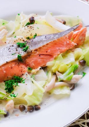 【主菜・副菜】塩鮭のクリーム煮-レシピのメイン写真