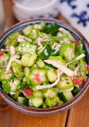 甘酸っぱ~い夏の🎐ネバネバ夏野菜サラダ🥗-レシピのメイン写真