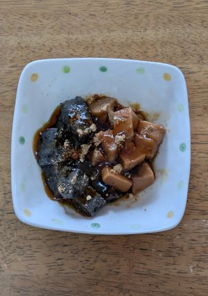 タピオカ粉で2色の豆乳わらび餅風-レシピのメイン写真