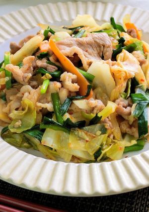【主菜・副菜】簡単!豚キムチ風-レシピのメイン写真