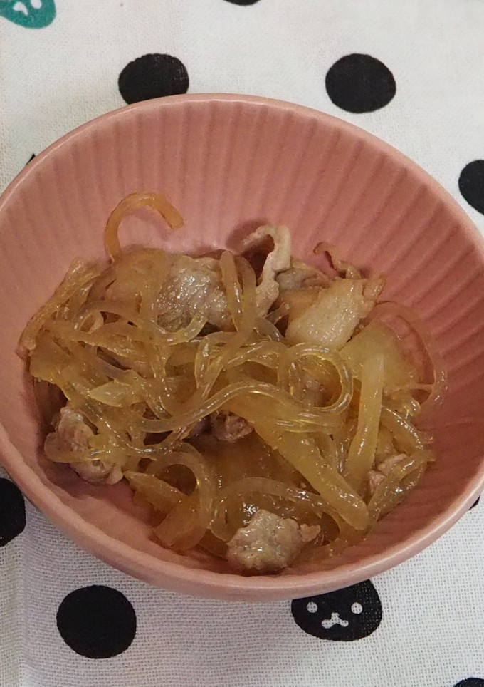 冷凍可能お弁当おかずすき焼き風豚バラ炒め-レシピのメイン写真