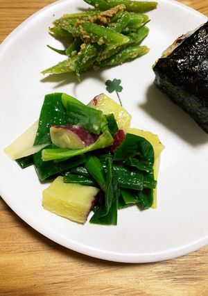 ネギとさつま芋の変わり酢味噌和え-レシピのメイン写真