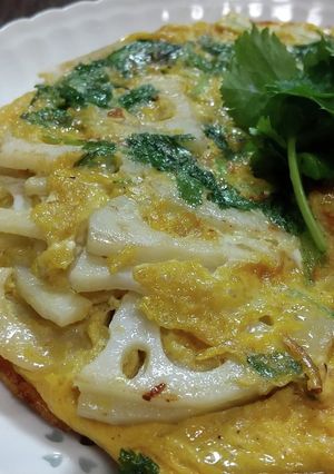 れんこんと三つ葉のオムレツ-レシピのメイン写真