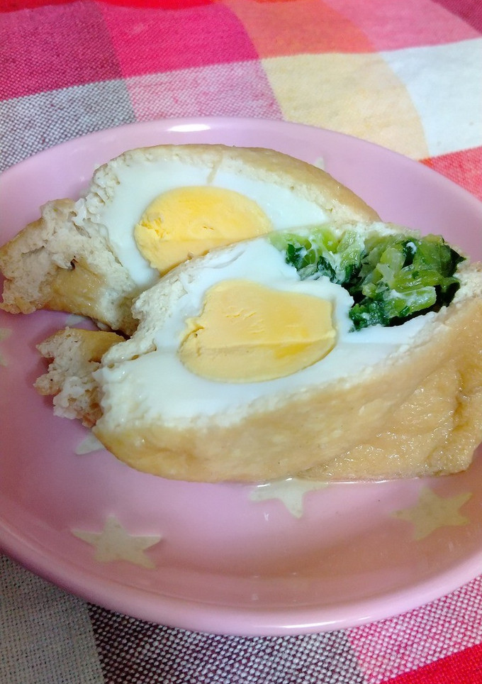 卵と小松菜の巾着-レシピのメイン写真